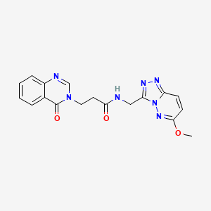 N-((6-methoxy-[1,2,4]triazolo[4,3-b]pyridazin-3-yl)methyl)-3-(4-oxoquinazolin-3(4H)-yl)propanamide