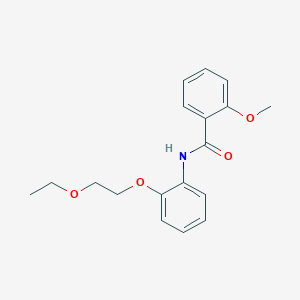 molecular formula C18H21NO4 B268560 N-[2-(2-ethoxyethoxy)phenyl]-2-methoxybenzamide 