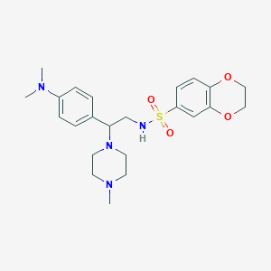 N-[2-[4-(dimethylamino)phenyl]-2-(4-methylpiperazin-1-yl)ethyl]-2,3-dihydro-1,4-benzodioxine-6-sulfonamide