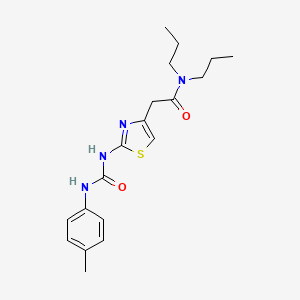 N,N-dipropyl-2-(2-(3-(p-tolyl)ureido)thiazol-4-yl)acetamide