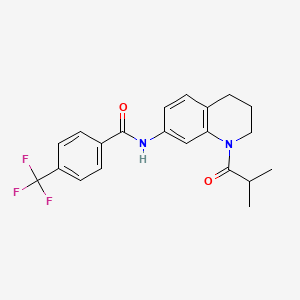 N-(1-isobutyryl-1,2,3,4-tetrahydroquinolin-7-yl)-4-(trifluoromethyl)benzamide
