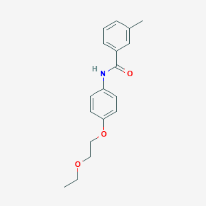 molecular formula C18H21NO3 B268561 N-[4-(2-ethoxyethoxy)phenyl]-3-methylbenzamide 