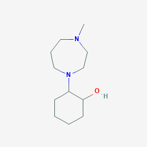 molecular formula C12H24N2O B2685615 2-(4-Methyl-1,4-diazepan-1-yl)cyclohexan-1-ol CAS No. 96636-09-8