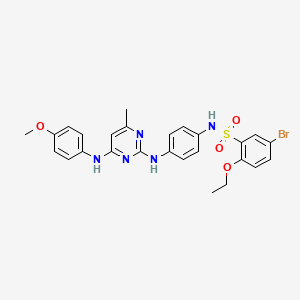 5-bromo-2-ethoxy-N-(4-((4-((4-methoxyphenyl)amino)-6-methylpyrimidin-2-yl)amino)phenyl)benzenesulfonamide