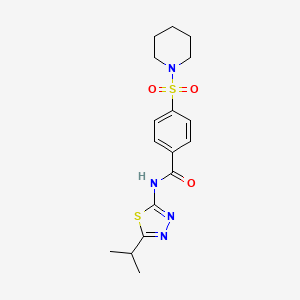 N-(5-isopropyl-1,3,4-thiadiazol-2-yl)-4-(piperidin-1-ylsulfonyl)benzamide