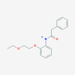molecular formula C18H21NO3 B268562 N-[2-(2-ethoxyethoxy)phenyl]-2-phenylacetamide 
