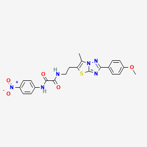 N1-(2-(2-(4-methoxyphenyl)-6-methylthiazolo[3,2-b][1,2,4]triazol-5-yl)ethyl)-N2-(4-nitrophenyl)oxalamide
