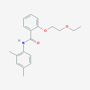 molecular formula C19H23NO3 B268563 N-(2,4-dimethylphenyl)-2-(2-ethoxyethoxy)benzamide 