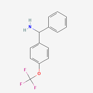 molecular formula C14H12F3NO B2685635 苯基(4-(三氟甲氧基)苯基)甲胺 CAS No. 710936-39-3