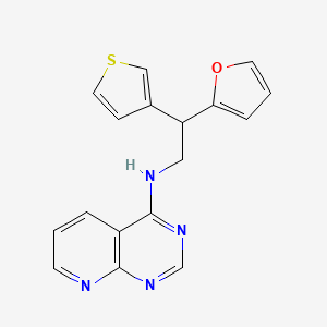 molecular formula C17H14N4OS B2685637 N-[2-(Furan-2-yl)-2-thiophen-3-ylethyl]pyrido[2,3-d]pyrimidin-4-amine CAS No. 2380032-92-6