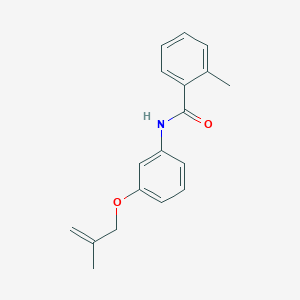 molecular formula C18H19NO2 B268564 2-methyl-N-{3-[(2-methylprop-2-en-1-yl)oxy]phenyl}benzamide 