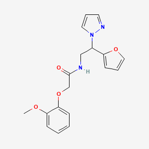 N-(2-(furan-2-yl)-2-(1H-pyrazol-1-yl)ethyl)-2-(2-methoxyphenoxy)acetamide