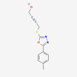 4-{[5-(4-Methylphenyl)-1,3,4-oxadiazol-2-yl]sulfanyl}but-2-yn-1-ol