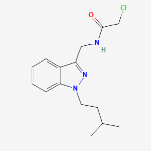 2-Chloro-N-[[1-(3-methylbutyl)indazol-3-yl]methyl]acetamide