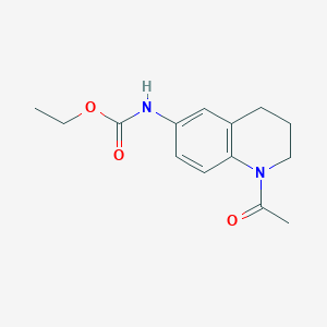 molecular formula C14H18N2O3 B2685655 Ethyl (1-acetyl-1,2,3,4-tetrahydroquinolin-6-yl)carbamate CAS No. 942005-55-2