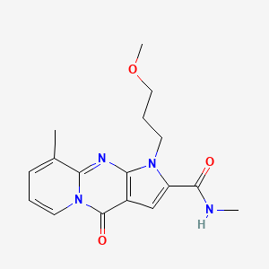 molecular formula C17H20N4O3 B2685657 1-(3-methoxypropyl)-N,9-dimethyl-4-oxo-1,4-dihydropyrido[1,2-a]pyrrolo[2,3-d]pyrimidine-2-carboxamide CAS No. 900264-81-5