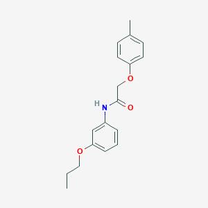 molecular formula C18H21NO3 B268566 2-(4-methylphenoxy)-N-(3-propoxyphenyl)acetamide 