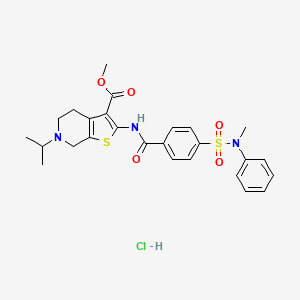 methyl 6-isopropyl-2-(4-(N-methyl-N-phenylsulfamoyl)benzamido)-4,5,6,7-tetrahydrothieno[2,3-c]pyridine-3-carboxylate hydrochloride