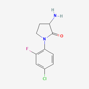3-Amino-1-(4-chloro-2-fluorophenyl)pyrrolidin-2-one