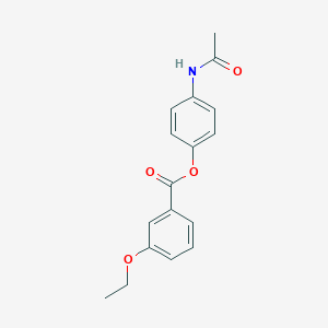 molecular formula C17H17NO4 B268567 4-(Acetylamino)phenyl 3-ethoxybenzoate 
