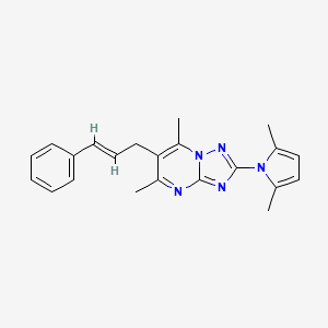 1-{5,7-dimethyl-6-[(2E)-3-phenylprop-2-en-1-yl]-[1,2,4]triazolo[1,5-a]pyrimidin-2-yl}-2,5-dimethyl-1H-pyrrole