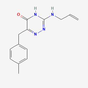 molecular formula C14H16N4O B2685677 3-(丙烯基氨基)-6-(4-甲基苯甲基)-1,2,4-三嗪-5(4H)-酮 CAS No. 899943-49-8