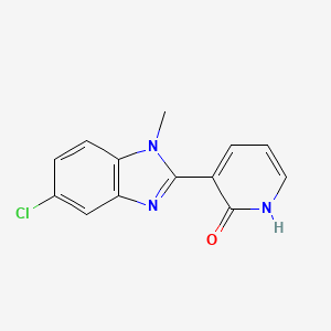 molecular formula C13H10ClN3O B2685681 3-(5-chloro-1-methyl-1H-1,3-benzimidazol-2-yl)-2(1H)-pyridinone CAS No. 400075-98-1