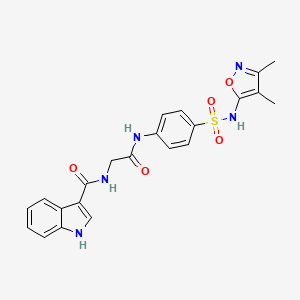 N-(2-((4-(N-(3,4-dimethylisoxazol-5-yl)sulfamoyl)phenyl)amino)-2-oxoethyl)-1H-indole-3-carboxamide