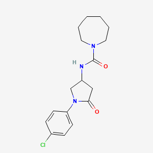 molecular formula C17H22ClN3O2 B2685692 N-(1-(4-chlorophenyl)-5-oxopyrrolidin-3-yl)azepane-1-carboxamide CAS No. 894022-69-6