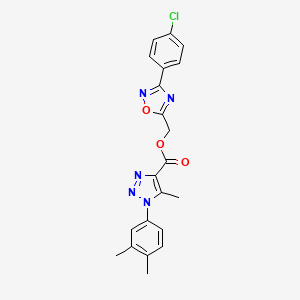 (3-(4-chlorophenyl)-1,2,4-oxadiazol-5-yl)methyl 1-(3,4-dimethylphenyl)-5-methyl-1H-1,2,3-triazole-4-carboxylate