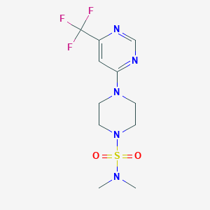 N,N-dimethyl-4-(6-(trifluoromethyl)pyrimidin-4-yl)piperazine-1-sulfonamide