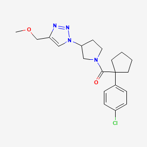 1-{1-[1-(4-chlorophenyl)cyclopentanecarbonyl]pyrrolidin-3-yl}-4-(methoxymethyl)-1H-1,2,3-triazole