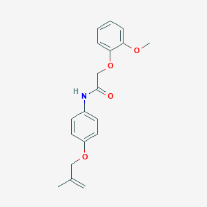 molecular formula C19H21NO4 B268572 2-(2-methoxyphenoxy)-N-{4-[(2-methylprop-2-en-1-yl)oxy]phenyl}acetamide 