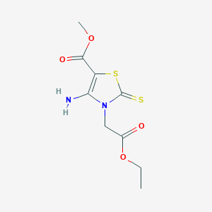 Methyl 4-amino-3-(2-ethoxy-2-oxoethyl)-2-sulfanylidene-1,3-thiazole-5-carboxylate