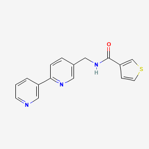 N-([2,3'-bipyridin]-5-ylmethyl)thiophene-3-carboxamide