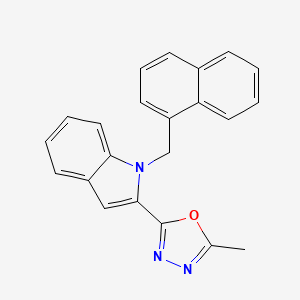 2-(5-methyl-1,3,4-oxadiazol-2-yl)-1-(1-naphthylmethyl)-1H-indole