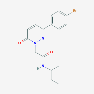 molecular formula C16H18BrN3O2 B2685757 2-[3-(4-bromophenyl)-6-oxopyridazin-1(6H)-yl]-N-(butan-2-yl)acetamide CAS No. 1252825-12-9
