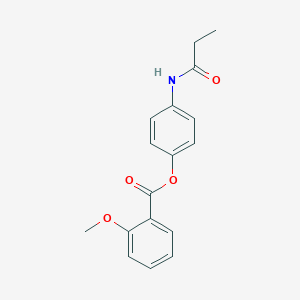 molecular formula C17H17NO4 B268576 4-(Propionylamino)phenyl 2-methoxybenzoate 