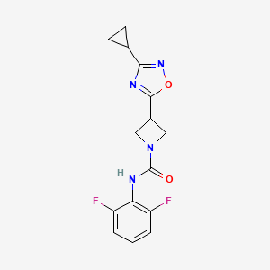 molecular formula C15H14F2N4O2 B2685761 3-(3-cyclopropyl-1,2,4-oxadiazol-5-yl)-N-(2,6-difluorophenyl)azetidine-1-carboxamide CAS No. 1351616-61-9