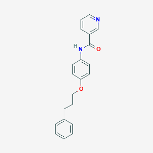 molecular formula C21H20N2O2 B268577 N-[4-(3-phenylpropoxy)phenyl]nicotinamide 