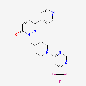 6-(Pyridin-4-yl)-2-({1-[6-(trifluoromethyl)pyrimidin-4-yl]piperidin-4-yl}methyl)-2,3-dihydropyridazin-3-one