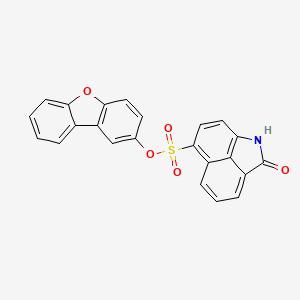 molecular formula C23H13NO5S B2685781 Dibenzo[b,d]furan-2-yl 2-oxo-1,2-dihydrobenzo[cd]indole-6-sulfonate CAS No. 670258-91-0
