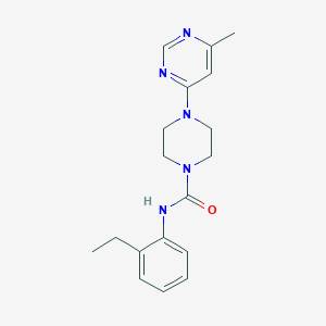 molecular formula C18H23N5O B2685782 N-(2-ethylphenyl)-4-(6-methylpyrimidin-4-yl)piperazine-1-carboxamide CAS No. 1396858-92-6