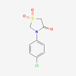 3-(4-Chlorophenyl)-1lambda~6~,3-thiazolane-1,1,4-trione