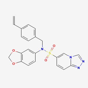 N-1,3-benzodioxol-5-yl-N-(4-vinylbenzyl)[1,2,4]triazolo[4,3-a]pyridine-6-sulfonamide