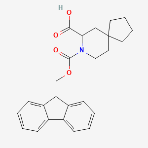 molecular formula C25H27NO4 B2685805 8-(9H-Fluoren-9-ylmethoxycarbonyl)-8-azaspiro[4.5]decane-9-carboxylic acid CAS No. 2503204-39-3