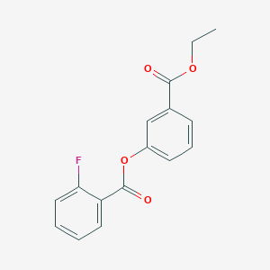 molecular formula C16H13FO4 B268581 3-(Ethoxycarbonyl)phenyl 2-fluorobenzoate 