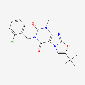 molecular formula C19H19ClN4O3 B2685811 7-(tert-butyl)-3-(2-chlorobenzyl)-1-methyloxazolo[2,3-f]purine-2,4(1H,3H)-dione CAS No. 899738-17-1