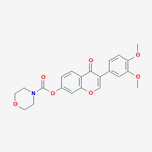 molecular formula C22H21NO7 B2685829 3-(3,4-dimethoxyphenyl)-4-oxo-4H-chromen-7-yl morpholine-4-carboxylate CAS No. 879923-40-7