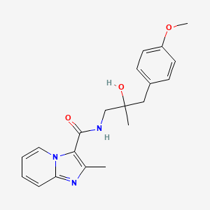 molecular formula C20H23N3O3 B2685832 N-(2-hydroxy-3-(4-methoxyphenyl)-2-methylpropyl)-2-methylimidazo[1,2-a]pyridine-3-carboxamide CAS No. 1421468-06-5